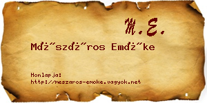 Mészáros Emőke névjegykártya