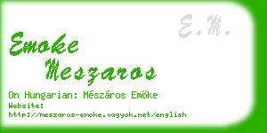 emoke meszaros business card